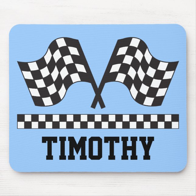 Personalized Racing Rally Flags Gift Mouse Pad (Front)