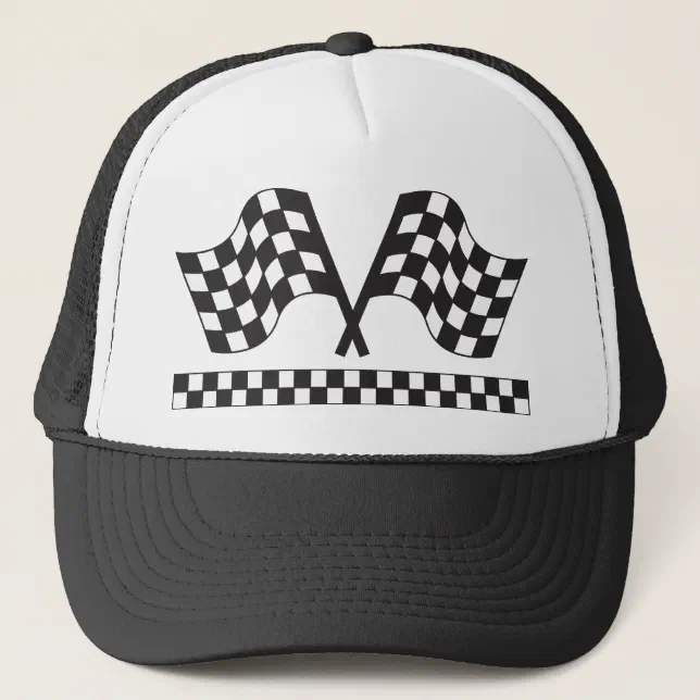 Personalized Racing Rally Flags Gift Trucker Hat Zazzle