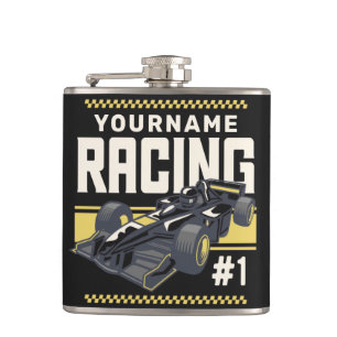 Personalized Racing Team Fast Race Car Driver Flask