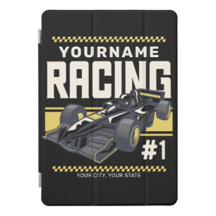 Personalized Racing Team Fast Race Car Driver  iPad Pro Cover