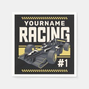 Personalized Racing Team Fast Race Car Driver  Napkins