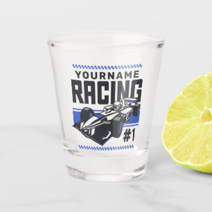 Personalized Racing Team Fast Race Car Driver Shot Glass