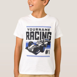 Personalized Racing Team Fast Race Car Driver T-Shirt