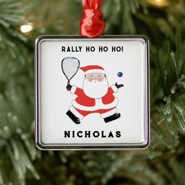 Personalized Racquetball Collectible Metal Ornament (Tree)