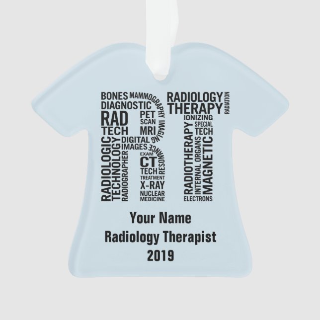 Personalized Rad Tech RT Radiology Technologist Ornament (Front)