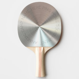 Personalized Radial Metallic Look - Chrome Ping Pong Paddle