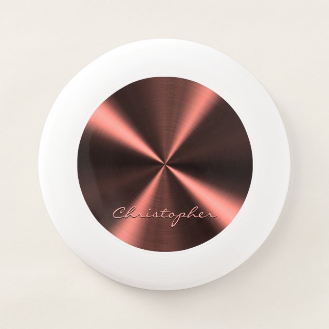 Personalized Radial Metallic Look - Copper Wham-O Frisbee (Front)