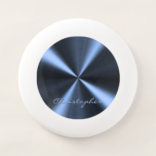 Personalized Radial Metallic Look - Dark Blue Wham-O Frisbee