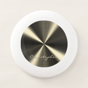 Personalized Radial Metallic Look - Light Yellow Wham-O Frisbee