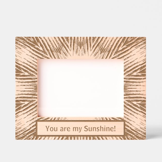 Personalized Radiant Rays, You Are My Sunshine Engraved Frames (Front)