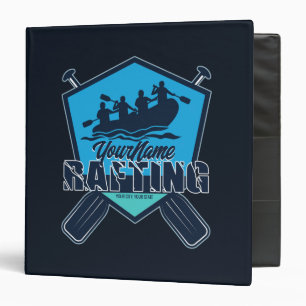 Personalized Rafting Whitewater River Adventure  3 Ring Binder