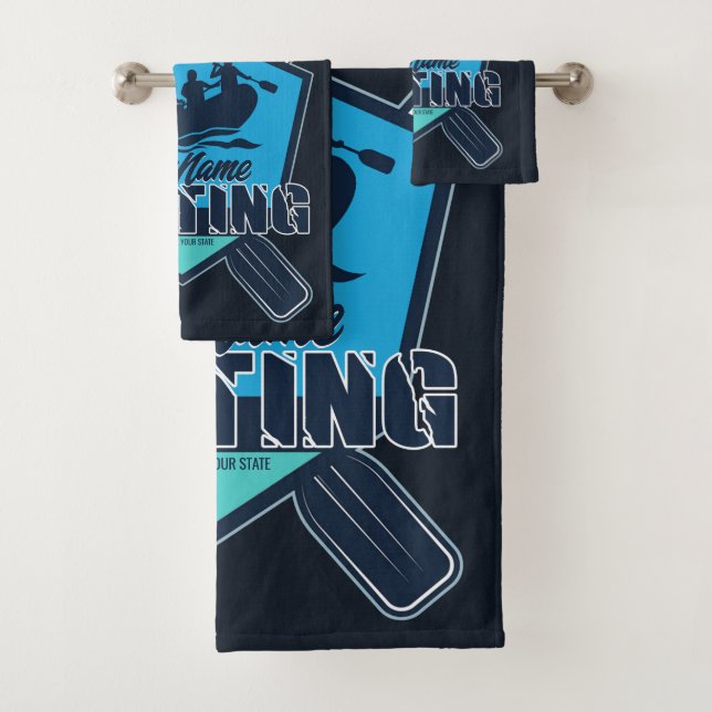 Personalized Rafting Whitewater River Adventure Bath Towel Set (Insitu)