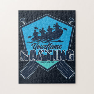 Personalized Rafting Whitewater River Adventure Jigsaw Puzzle