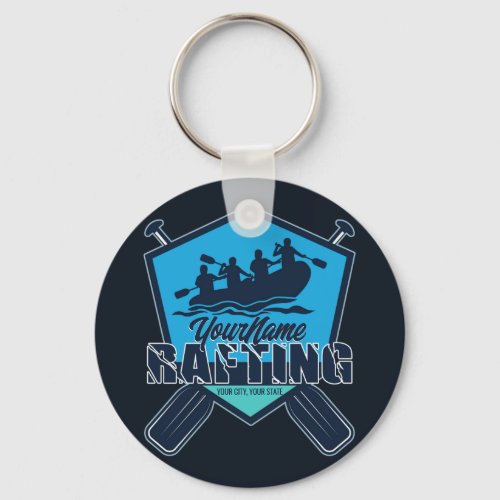 Personalized Rafting Whitewater River Adventure  Keychain