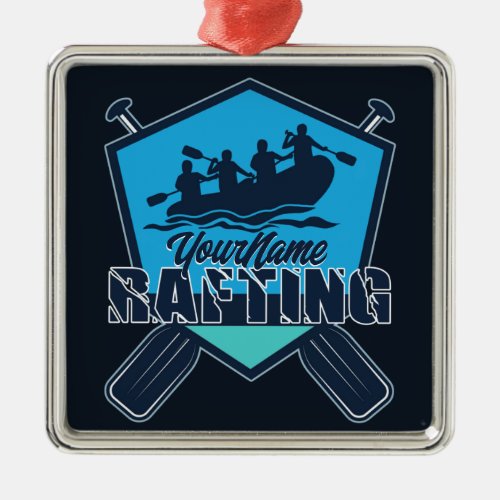 Personalized Rafting Whitewater River Adventure Metal Ornament