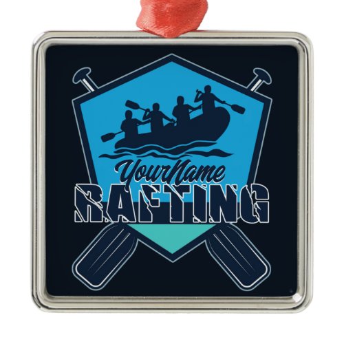 Personalized Rafting Whitewater River Adventure Metal Ornament