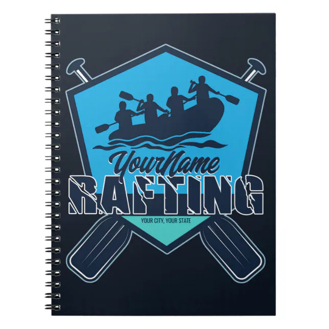 Personalized Rafting Whitewater River Adventure Notebook | Zazzle
