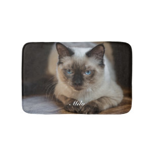 Personalized Ragdoll Cat Photo and Name Bath Mat