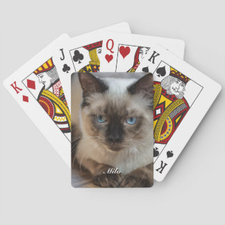 Personalized Ragdoll Cat Photo and Name Poker Cards