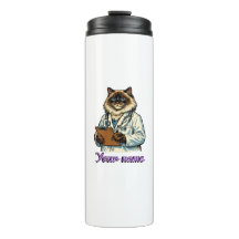 Personalized Ragdoll Cat Vet Tech Thermal tumbler 