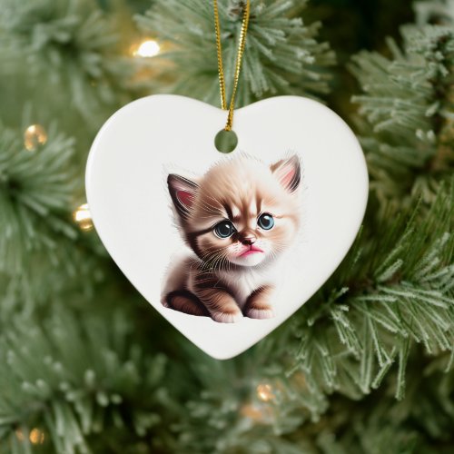 Personalized Ragdoll Kitten Ceramic Ornament