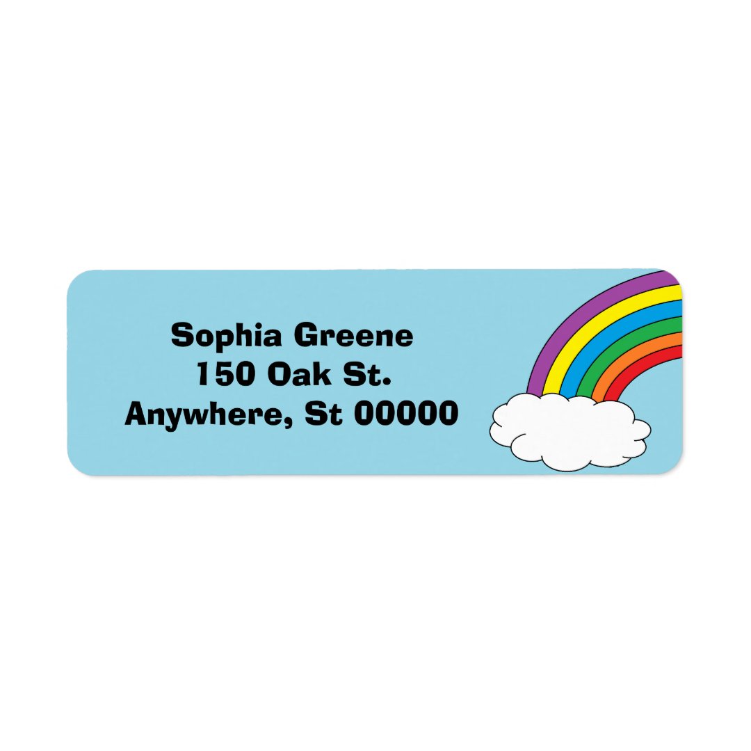 Personalized Rainbow Address Labels Zazzle
