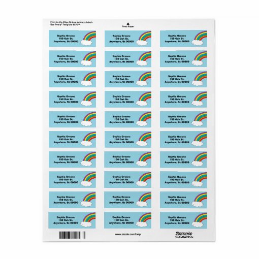 Personalized Rainbow Address Labels Zazzle