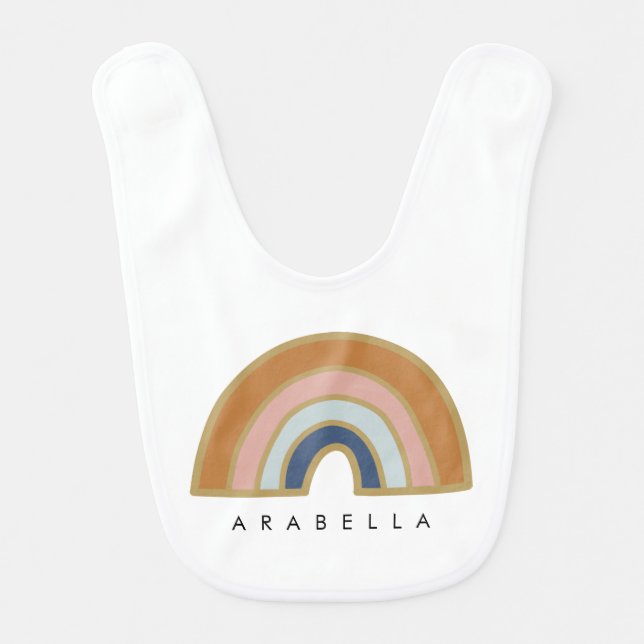 Personalized Rainbow Baby Bib (Front)