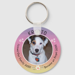 Personalized Rainbow Bridge Dog Memorial Keychain