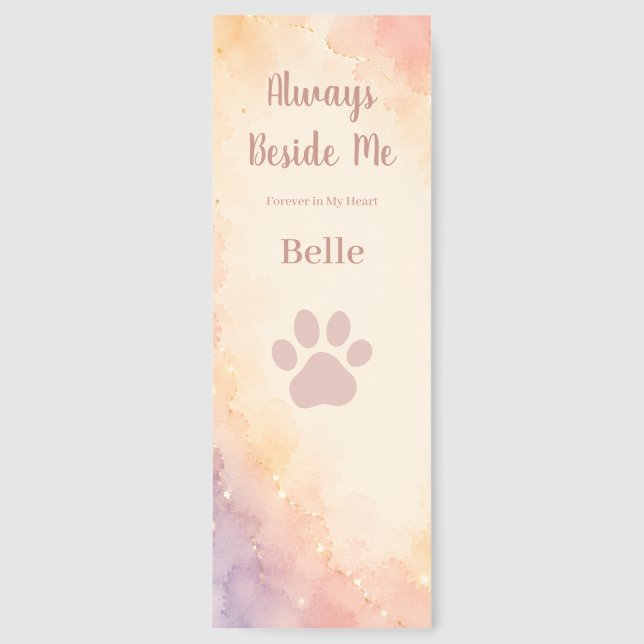 Personalized Rainbow Bridge Memorial Abstract Bookmarks (Front)