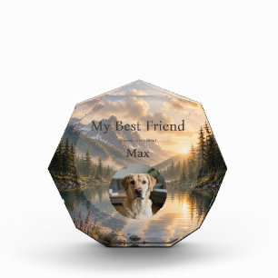 Personalized Rainbow Bridge Pet Memorial Photo Block