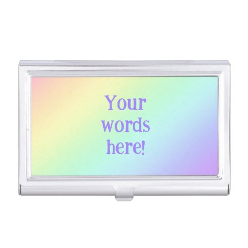 Personalized Rainbow Business Card Case