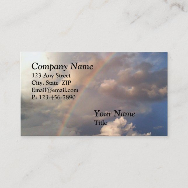 Personalized Rainbow Business Cards (Front)