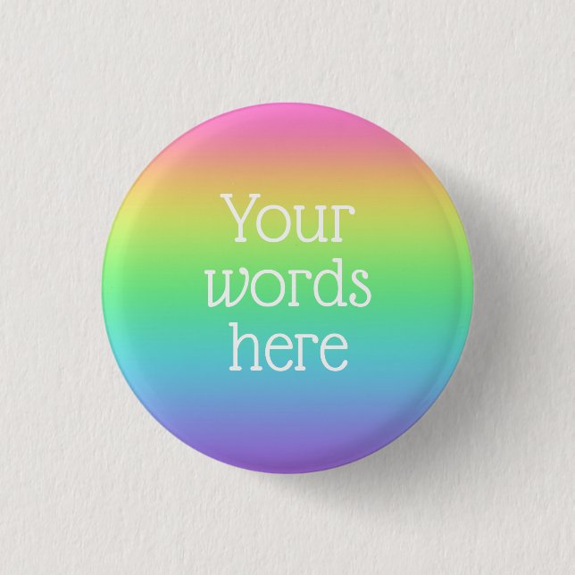 Personalized Rainbow Button (Front)