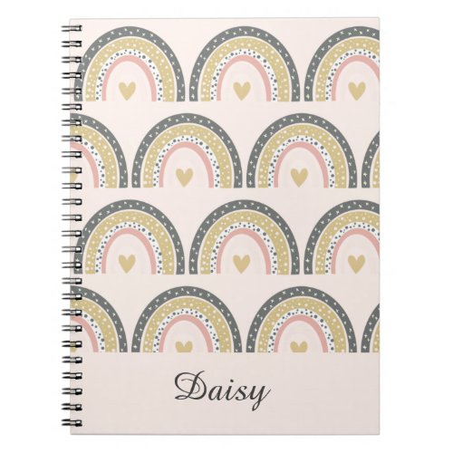 Personalized Rainbow Cartoon Pattern Notebook