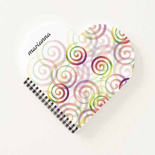 Personalized Rainbow Christmas Pattern Notebook