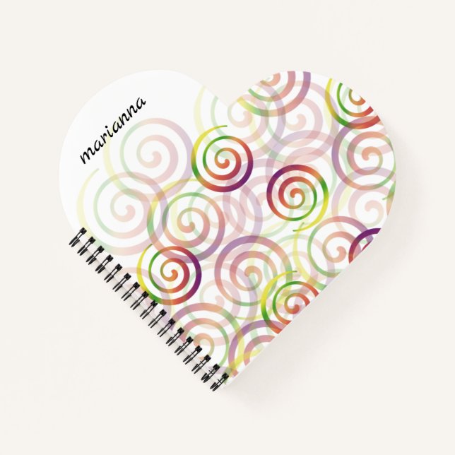Personalized Rainbow Christmas Pattern Notebook (Front)
