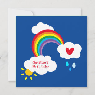Personalized Rainbow, Clouds, Rain & Sun Birthday