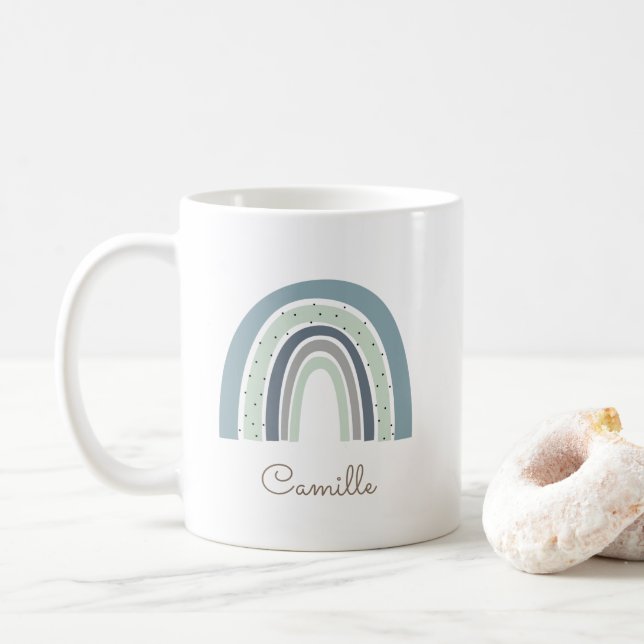 Personalized Rainbow Coffee Mug (With Donut)