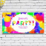 Personalized Rainbow Color Splash Party  Banner
