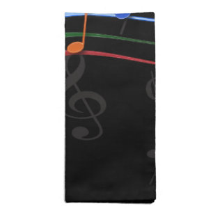 Personalized Rainbow Colored Music Notes napkins