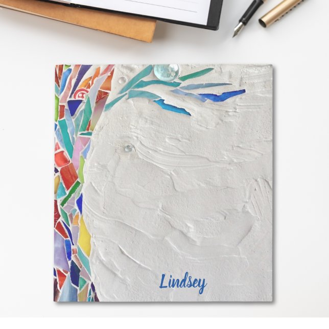 Personalized Rainbow Colored Tree  Notepad (Creator Uploaded)