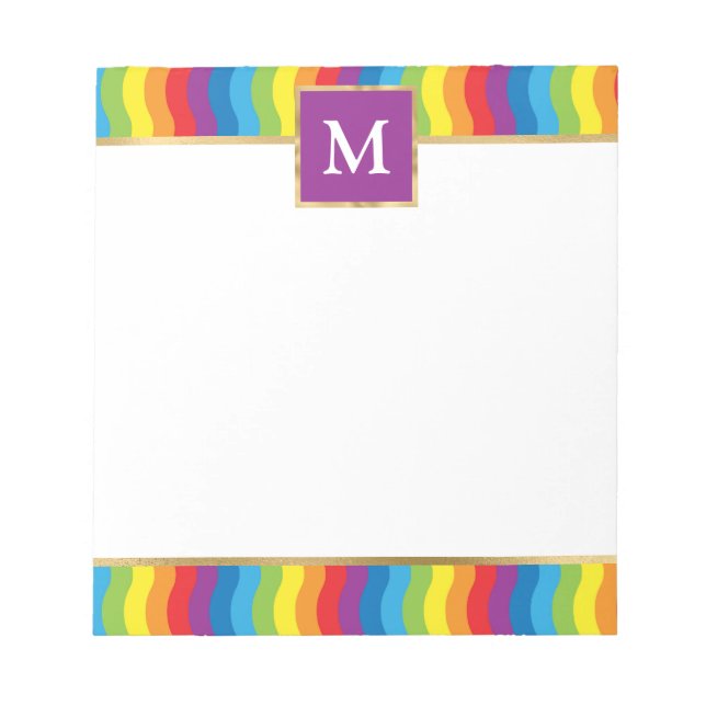 Personalized Rainbow Colorful Notepad (Front)