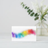 Personalized Rainbow Colors Modern Elegant Trendy Business Card (Standing Front)