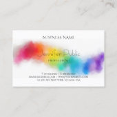 Personalized Rainbow Colors Modern Elegant Trendy Business Card (Back)