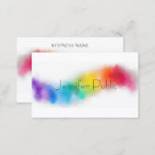 Personalized Rainbow Colors Modern Elegant Trendy Business Card (Front/Back)