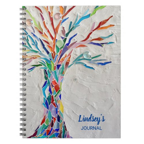 Personalized Rainbow Colors Tree of Life Journal
