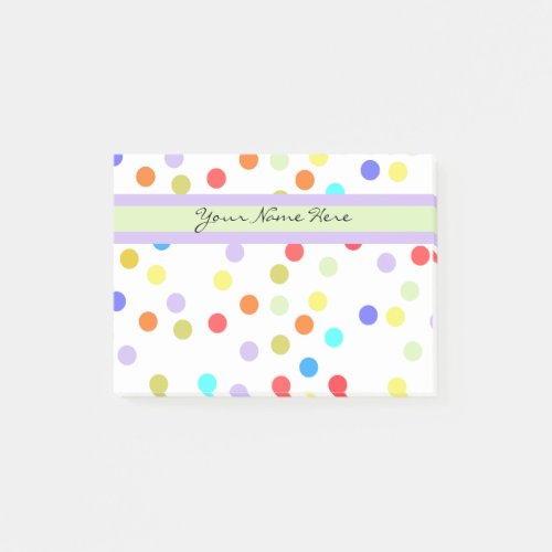 Personalized Rainbow Confetti for Her Post_it Notes