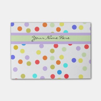 Personalized Rainbow Confetti For Her Post-it Notes by suchicandi at Zazzle