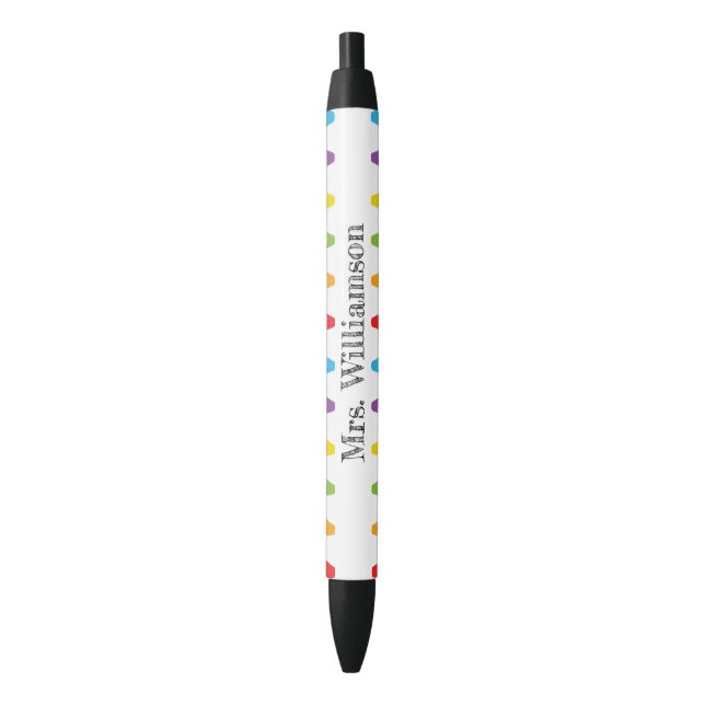 Personalized Rainbow Crayons Teacher Appreciation  Pen (Front Vertical)
